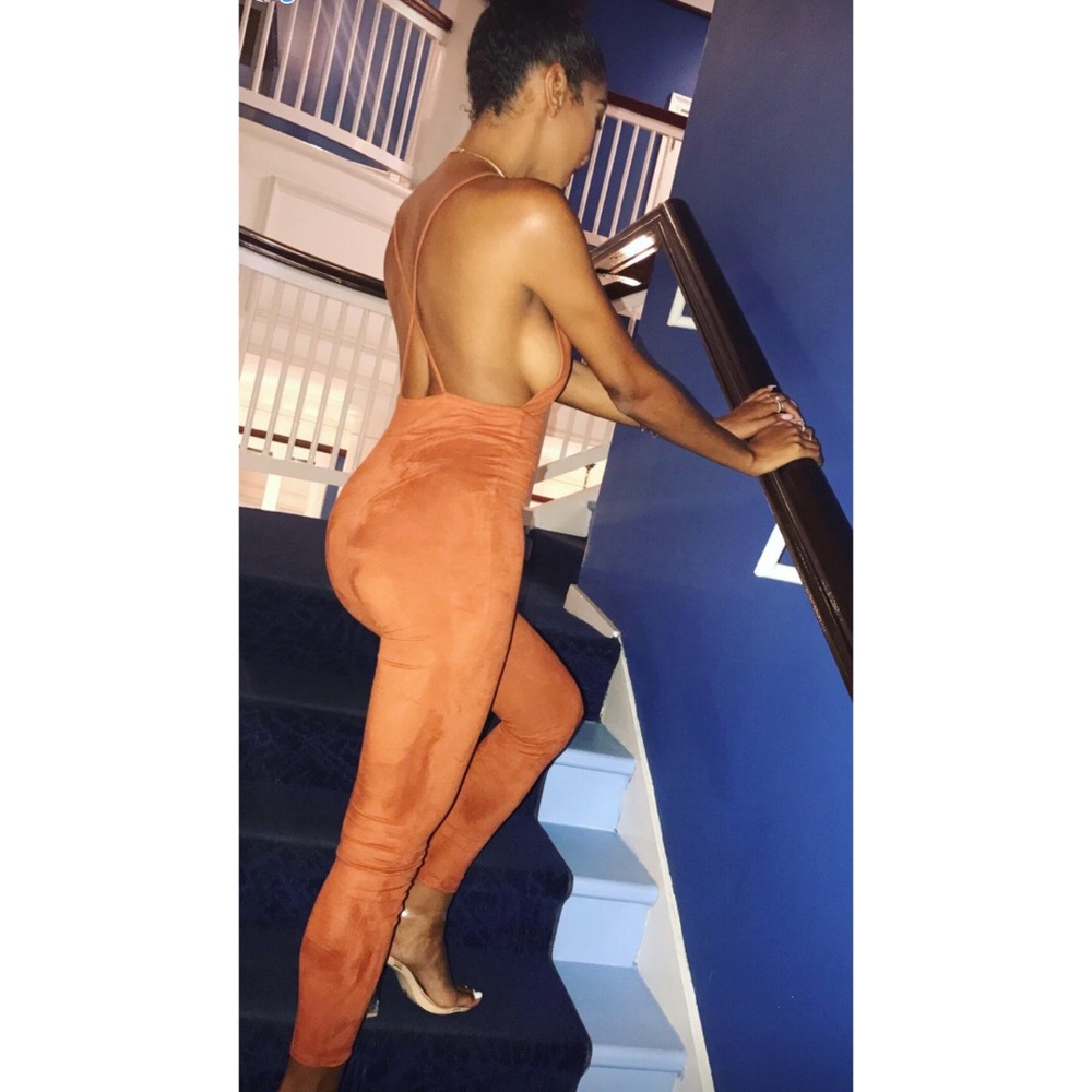 Sexy Suede orange body suit